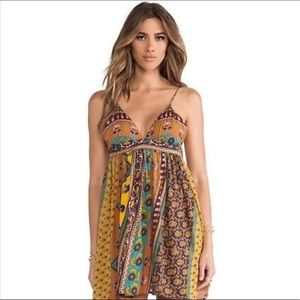 Miss Mae Dress in Mustard Ethnic Floral